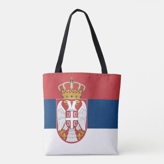 Tote Bag Drapeau de la Serbie (Dos)