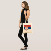Tote Bag Drapeau de la Serbie (Devant (modèle))