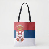 Tote Bag Drapeau de la Serbie (Devant)