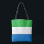 Tote Bag Drapeau de la Sierra Leone<br><div class="desc">Drapeau patriotique de la Sierra Leone.</div>