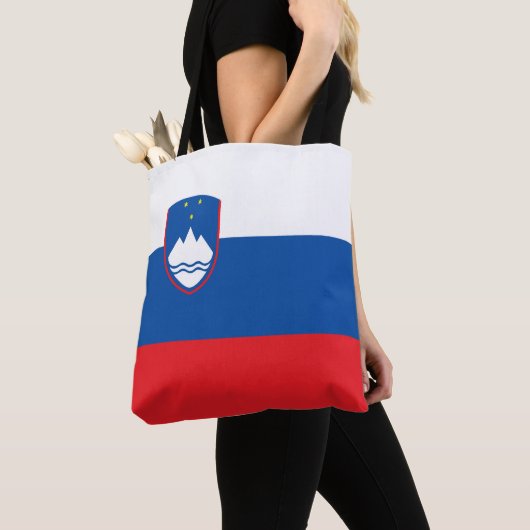 Tote Bag Drapeau de la Slovénie (De près)