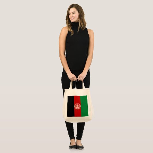 Tote Bag Drapeau de l'Afghanistan (Devant (modèle))