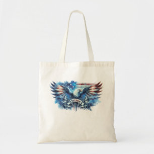 Tote Bag Drapeau de l'aigle et des USA.Patriotique.