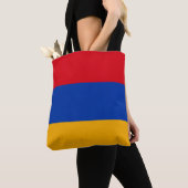 Tote Bag Drapeau de l'Arménie (De près)