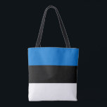 Tote Bag Drapeau de l'Estonie<br><div class="desc">Drapeau patriotique de l'Estonie.</div>