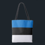 Tote Bag Drapeau de l'Estonie<br><div class="desc">Drapeau patriotique de l'Estonie.</div>