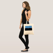 Tote Bag Drapeau de l'Estonie (Devant (modèle))