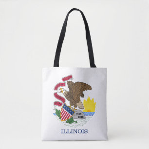 Tote Bag Drapeau de l'État de l'Illinois