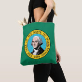 Tote Bag Drapeau de l'État de Washington (De près)