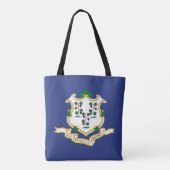 Tote Bag Drapeau de l'État du Connecticut (Dos)