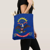 Tote Bag Drapeau de l'État du Dakota du Nord (De près)