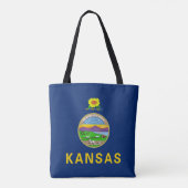 Tote Bag Drapeau de l'État du Kansas (Dos)