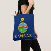 Tote Bag Drapeau de l'État du Kansas (De près)
