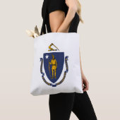 Tote Bag Drapeau de l'État du Massachusetts (De près)