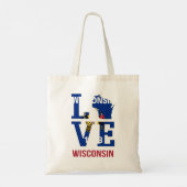 Tote Bag drapeau de l'État du Wisconsin (Dos)