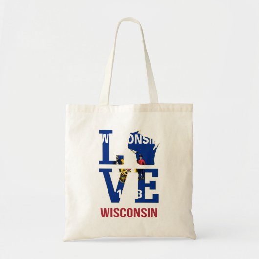 Tote Bag drapeau de l'État du Wisconsin (Devant)