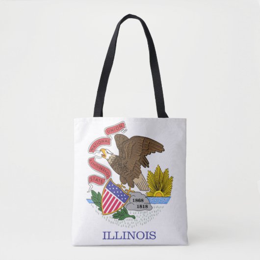 Tote Bag Drapeau de l'Illinois (Devant)