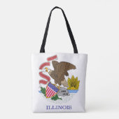 Tote Bag Drapeau de l'Illinois (Dos)