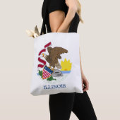 Tote Bag Drapeau de l'Illinois (De près)