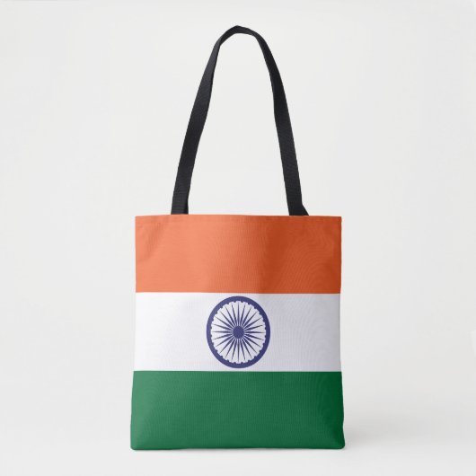 Tote Bag Drapeau de l'Inde (Devant)