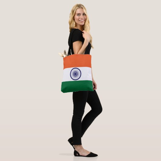Tote Bag Drapeau de l'Inde (Sur le modèle)