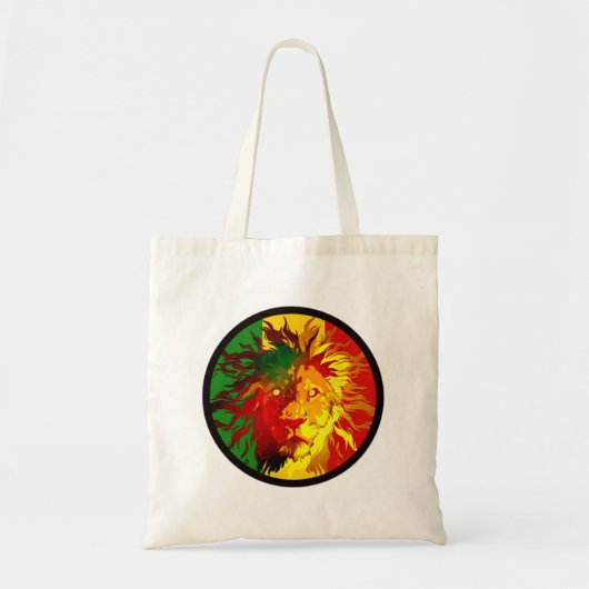 Tote Bag drapeau de lion de reggae de rasta (Devant)