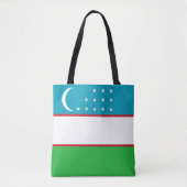 Tote Bag Drapeau de l'Ouzbékistan (Devant)