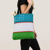 Tote Bag Drapeau de l'Ouzbékistan cool (De près)