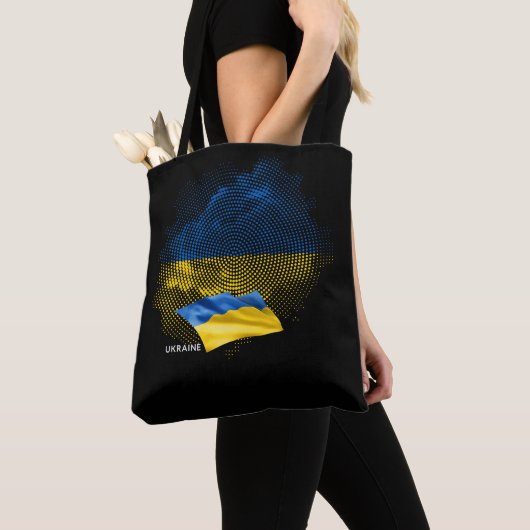 Tote Bag Drapeau de l'Ukraine (De près)