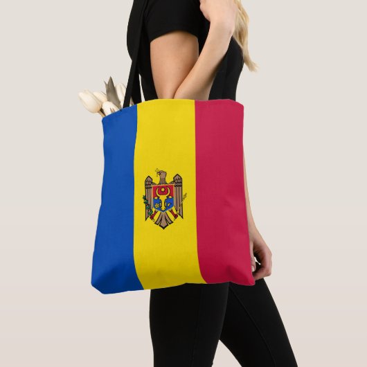 Tote Bag Drapeau de Moldavie (De près)