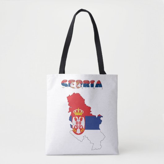 Tote Bag Drapeau de pays serbe (Devant)