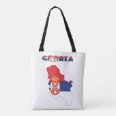Tote Bag Drapeau de pays serbe (Dos)