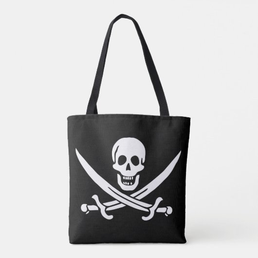 Tote Bag Drapeau de pirate Crâne croisé épées (Dos)