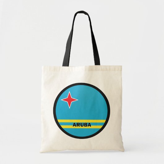 Tote Bag Drapeau de qualité de rondeau d'Aruba (Devant)