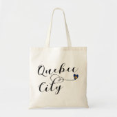 Tote Bag Drapeau De Québec En Coeur (Devant)