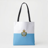 Tote Bag Drapeau de Saint-Marin (Devant)