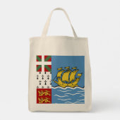 Tote Bag Drapeau de Saint-Pierre-et-Miquelon (Dos)