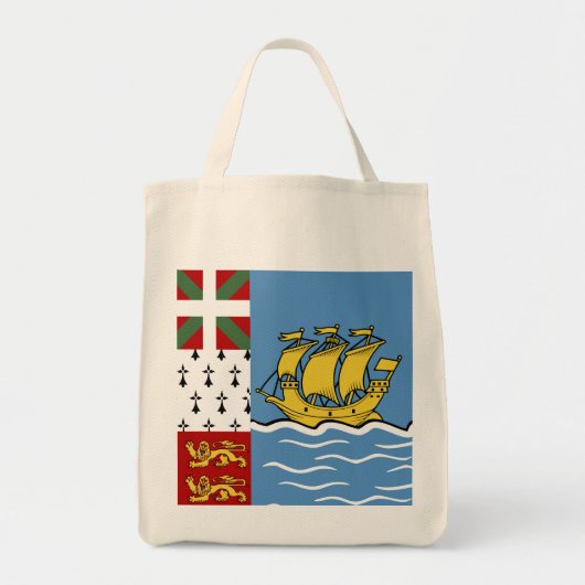 Tote Bag Drapeau de Saint-Pierre-et-Miquelon (Devant)