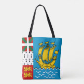Tote Bag Drapeau de Saint-Pierre-et-Miquelon (Dos)
