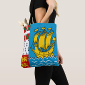 Tote Bag Drapeau de Saint-Pierre-et-Miquelon (De près)