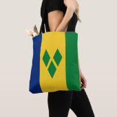 Tote Bag Drapeau de Saint-Vincent-et-les Grenadines Vincy (De près)