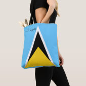 Tote Bag Drapeau de Sainte-Lucie (De près)