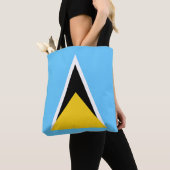 Tote Bag Drapeau de Sainte-Lucie (De près)