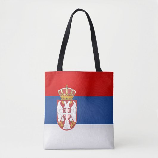 Tote Bag Drapeau de Serbie cool (Devant)