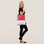 Tote Bag Drapeau de Singapour (Sur le modèle)