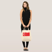 Tote Bag Drapeau de Singapour (Devant (modèle))
