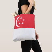 Tote Bag Drapeau de Singapour (De près)