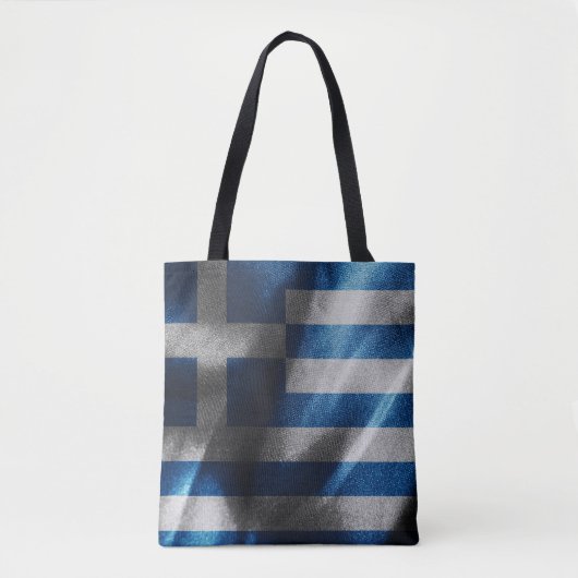 Tote Bag Drapeau de soie de Grèce (Devant)