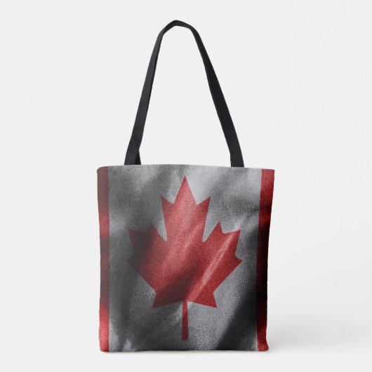 Tote Bag Drapeau de soie du Canada (Dos)
