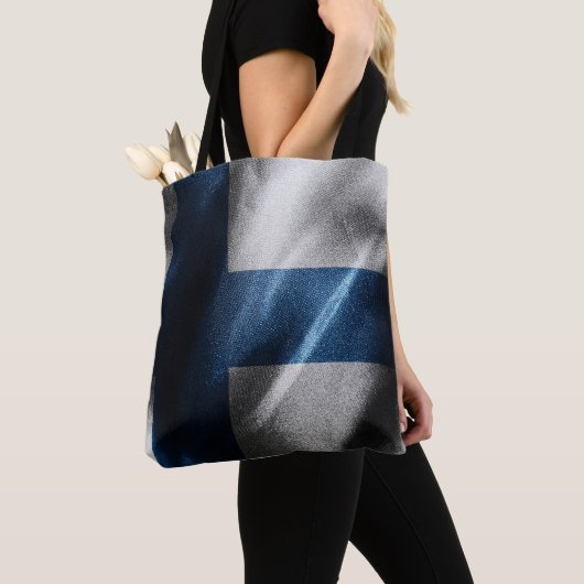 Tote Bag Drapeau de soie finlandaise (De près)